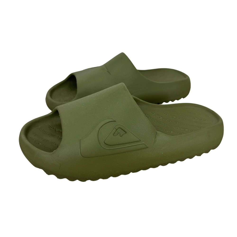 Quiksilver Bright Coast Molded Slides Olive Green Mens 12 Sandals AQYL101258